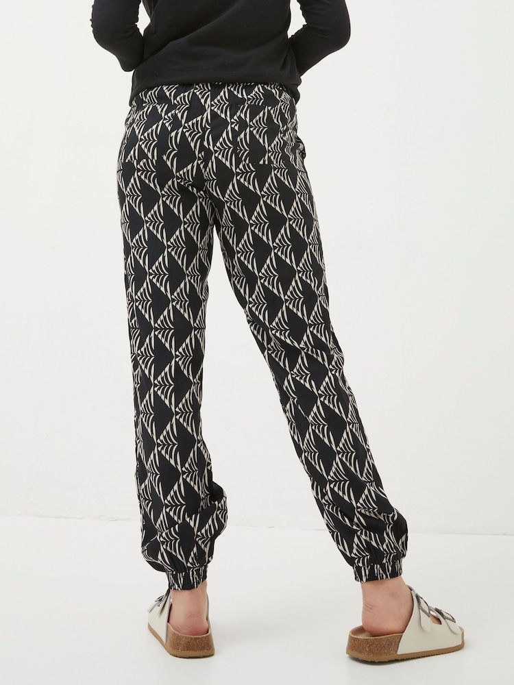 FatFace Lyme Black Mono Geo Trousers - Image 2 of 5