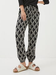 FatFace Lyme Black Mono Geo Trousers - Image 3 of 5