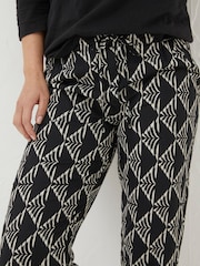 FatFace Lyme Black Mono Geo Trousers - Image 4 of 5