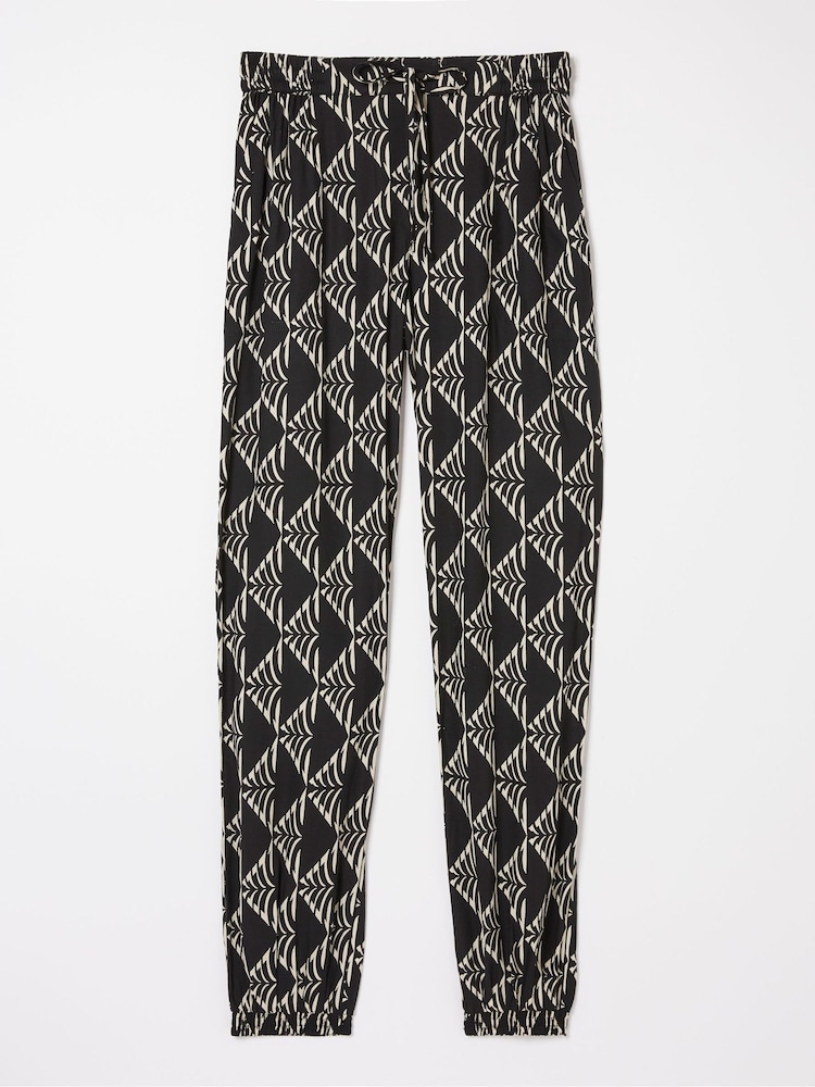 FatFace Lyme Black Mono Geo Trousers - Image 5 of 5
