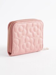 Pink Flower Quilted Purse - Image 2 of 4