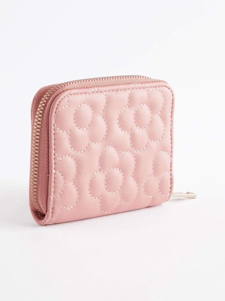Pink Flower Quilted Purse - Image 2 of 4
