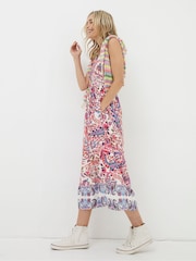 FatFace Multi Bright Paisley Midi Dress - Image 3 of 6
