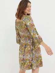 FatFace Green Paisley Jersey Dress - Image 2 of 5