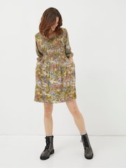 FatFace Green Paisley Jersey Dress - Image 3 of 5