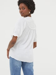 FatFace White Embroidered Blouse - Image 2 of 4