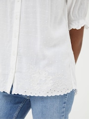FatFace White Embroidered Blouse - Image 3 of 4