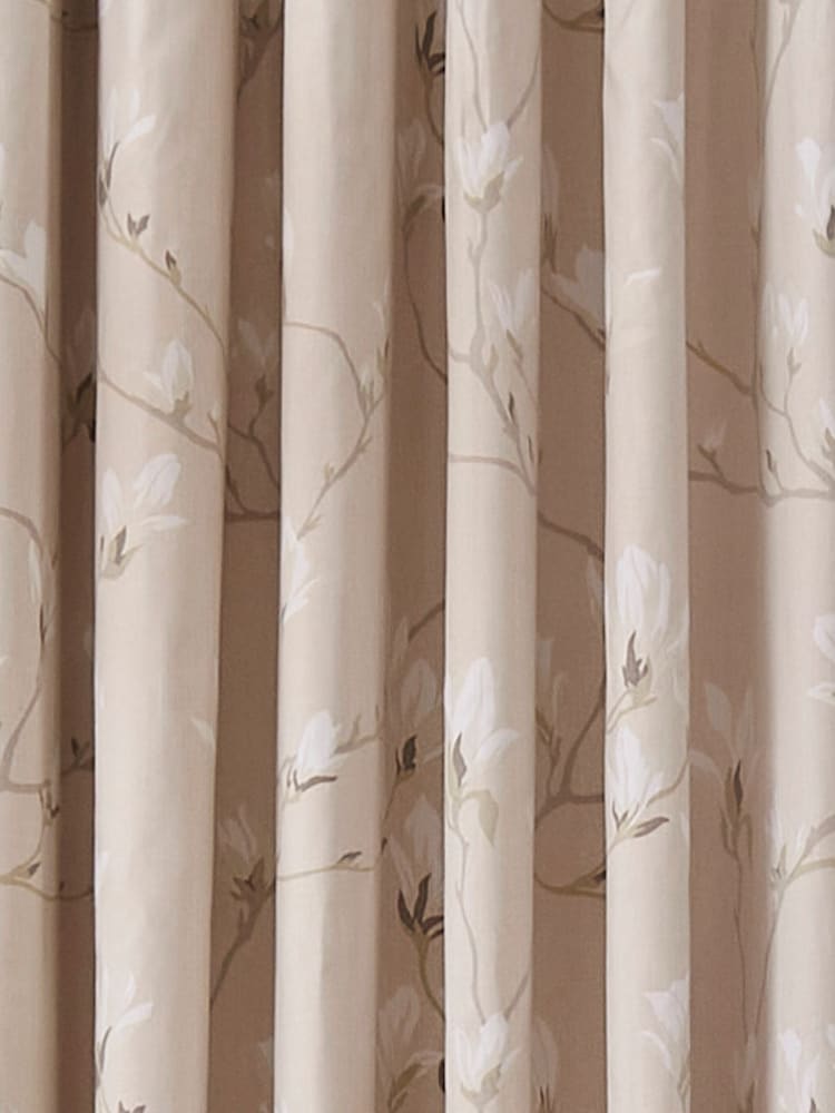 Laura Ashley Magnolia Grove Gefütterte Verdunklungsvorhänge aus 100 % Baumwolle mit Ösen - Bild 2 von 2