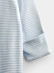 JoJo Maman Bébé Blue Peter Rabbit London Striped Footed Sleepsuit - Image 4 of 4