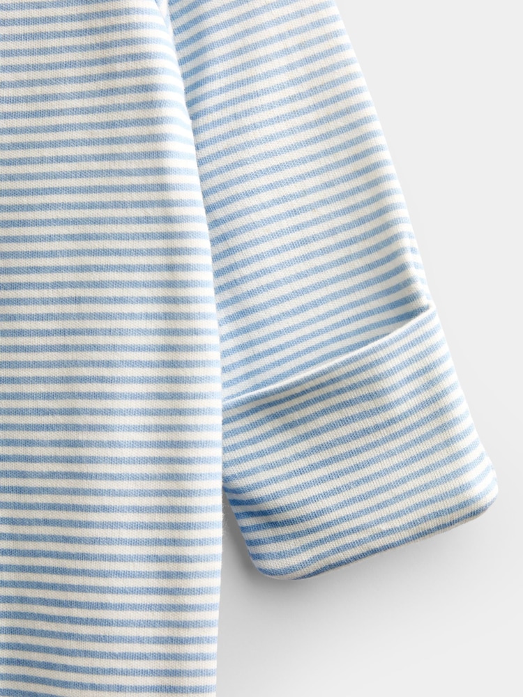 JoJo Maman Bébé Blue Peter Rabbit London Striped Footed Sleepsuit - Image 4 of 4 JoJo Maman Bébé Blue Peter Rabbit London Striped Footed Sleepsuit - Image 4 of 4