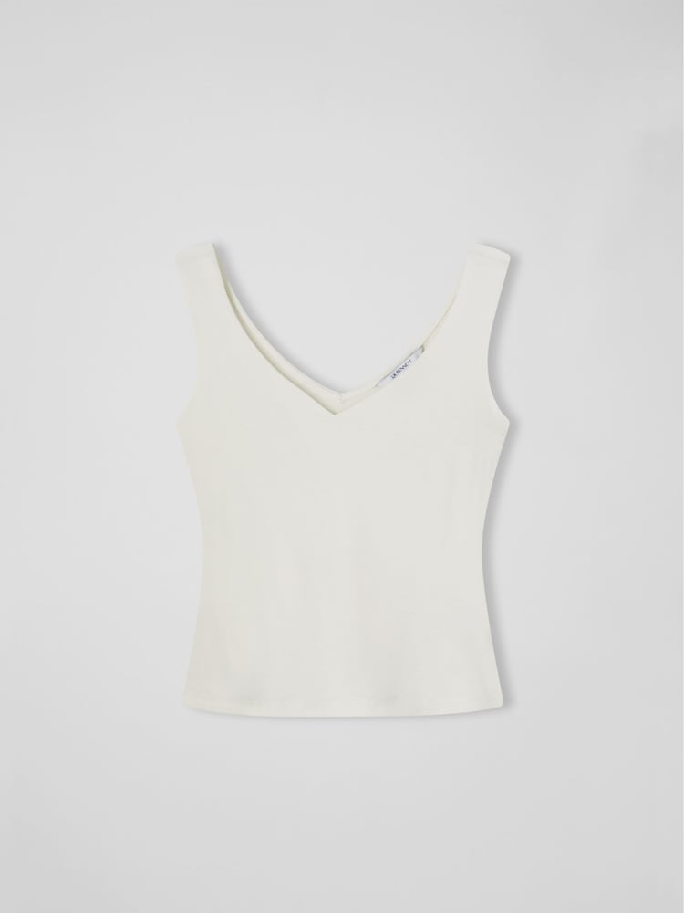 LK Bennett Cream Athena Viscose Vest Top - Image 4 of 4