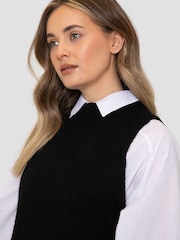 Threadbare Black Crew Neck Jumper Tank Top - Image 3 of 5