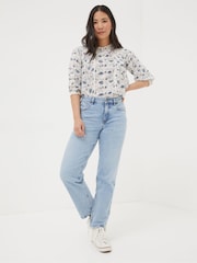 FatFace Ludlow Blue Boyfriend Jeans - Image 3 of 5
