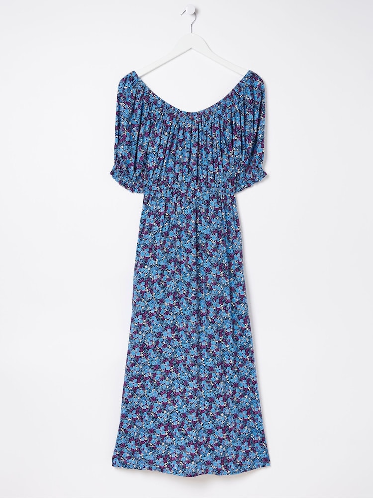 FatFace Purple Ink Floral Midi Dress - Image 6 of 6 FatFace Purple Ink Floral Midi Dress - Image 6 of 6