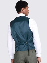 MOSS Green Tailored Fit Puppytooth Performance Waistcoat - Image 2 of 3