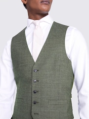 MOSS Green Tailored Fit Puppytooth Performance Waistcoat - Image 3 of 3