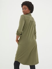 FatFace Green Jersey Shirt Tunic Dress - Image 2 of 5