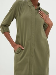 FatFace Green Jersey Shirt Tunic Dress - Image 4 of 5