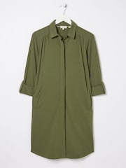 FatFace Green Jersey Shirt Tunic Dress - Image 5 of 5