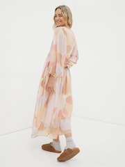 FatFace Printed Abstract Midi Dress - Bild 2 von 6