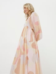 FatFace Printed Abstract Midi Dress - Bild 3 von 6