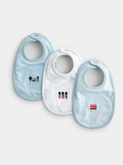 Jojo Maman Bébé Blue 3Pack London Bibs - Image 1 of 10