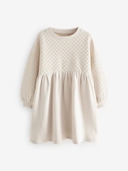 Cream Textured Jumper Dress (3-16yrs) - Image 5 of 7