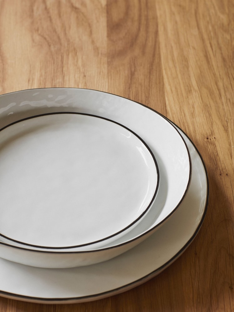 Broste Copenhagen 12 Piece White Salt Dinnerware Set - Image 2 of 4