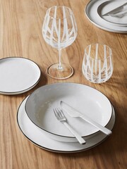 Broste Copenhagen 12 Piece White Salt Dinnerware Set - Image 3 of 4