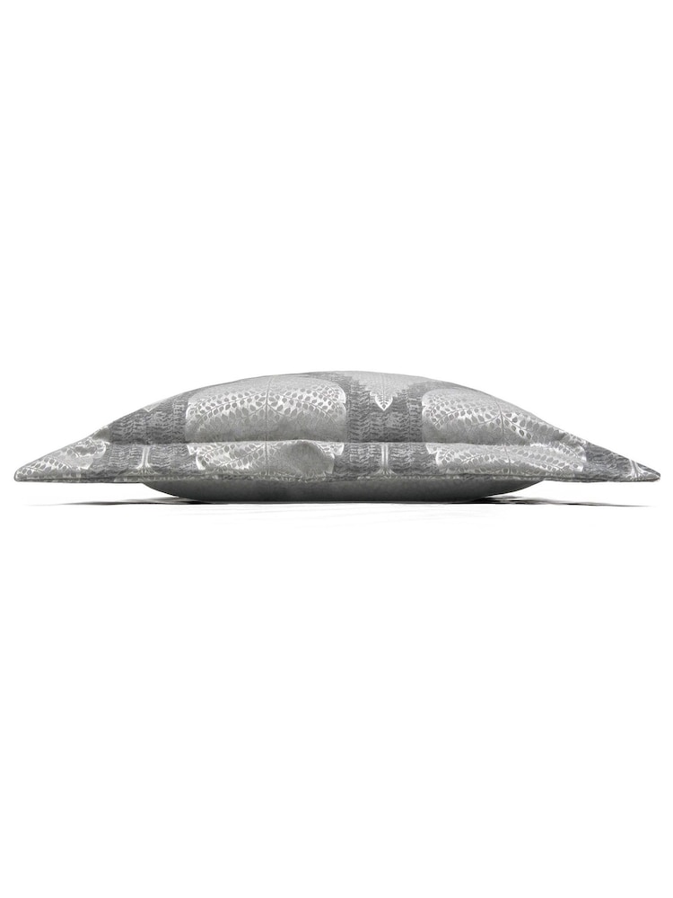Prestigious Textiles Chrome Grey Treasure Jacquard Feather Filled Cushion - Image 2 of 4