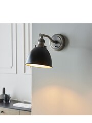 Gallery Home Pewter Grey Langley 1 Bulb Wall Light - Image 1 of 3