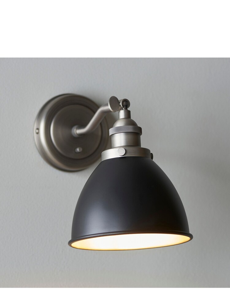 Gallery Home Pewter Grey Langley 1 Bulb Wall Light - Image 2 of 3