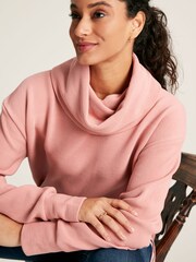 Joules Willow Pink Cowl Neck Sweatshirt - Image 4 of 6