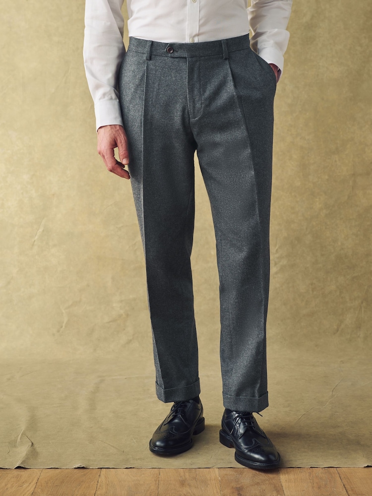 Barbour® Grey Flannel Trousers - Image 2 of 14
