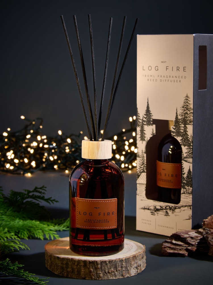 Logfire Smoked Cedarwood 180ml Fragranced Reed Diffuser - Image 1 of 4 Logfire Smoked Cedarwood 180ml Fragranced Reed Diffuser - Image 1 of 4