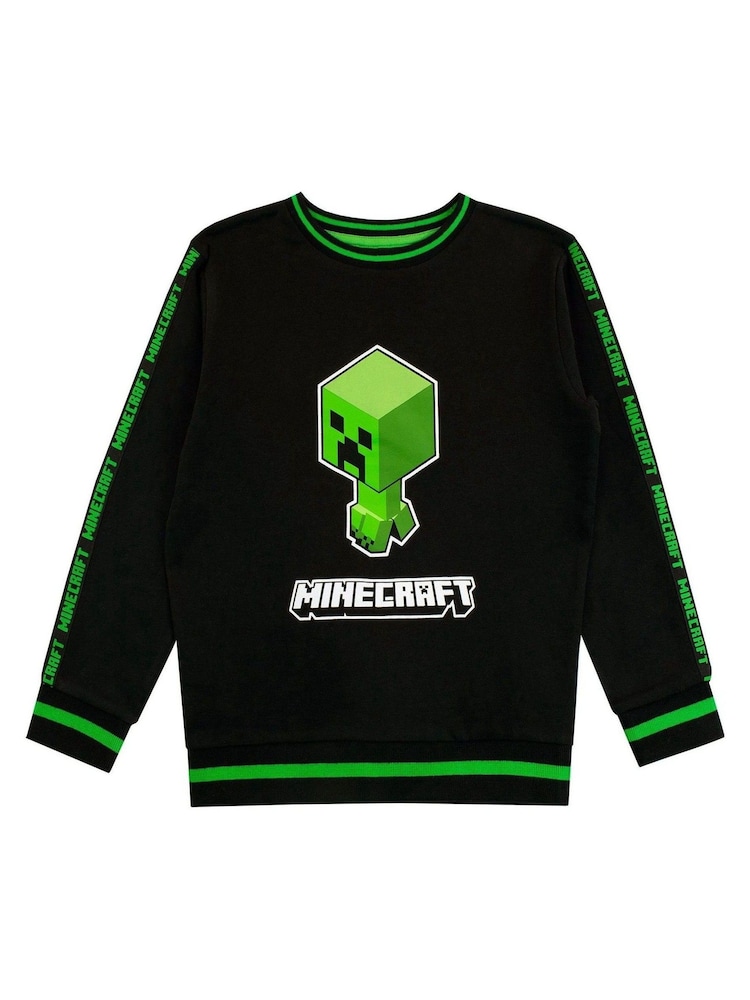 Character Green Minecraft Creeper 100% Cotton Sweatshirt - Image 1 of 2