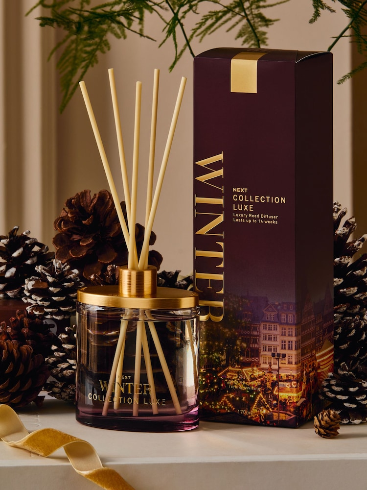 Collection Luxe Winter Pomegranate and Amber 170ml Luxury Fragranced Reed Diffuser - Image 1 of 3 Collection Luxe Winter Pomegranate and Amber 170ml Luxury Fragranced Reed Diffuser - Image 1 of 3