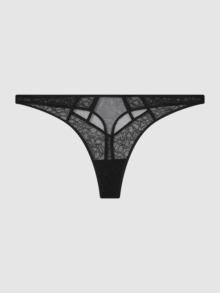 Calvin Klein Black Underwear Lace Thong - Image 2 of 5