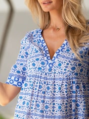 Aspiga Blue Santorini 100% Cotton Dress - Image 3 of 3