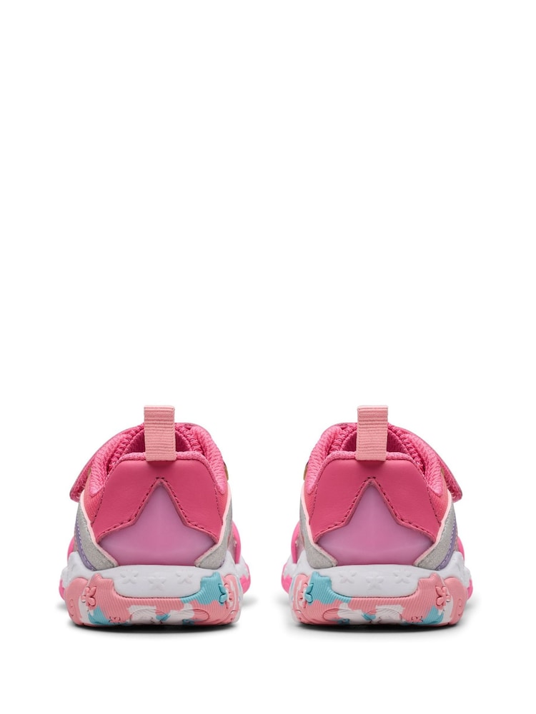 Clarks Pink Standard Fit (F) Comb Tidal Star Trainers - Image 2 of 8