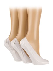 Caroline Gardner White Low Cut No Show Socks 3 Pack - Image 2 of 3