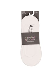 Caroline Gardner White Low Cut No Show Socks 3 Pack - Image 3 of 3