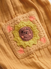 Ochre Yellow Crochet Pocket Trousers (3mths-7yrs) - Image 7 of 7