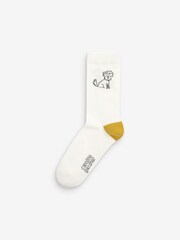 Caroline Gardner White All-Over Dog Design Crew Socks - Image 4 of 4