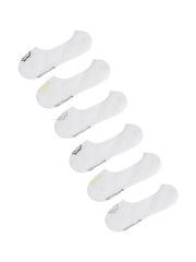 Wild Feet White No Show Funny Faces Socks 6 Pack - Image 4 of 4