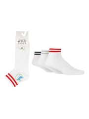 Wild Feet White Cushioned Sports With Arch Support Ankle Socks 6 Pack - Image 4 of 5