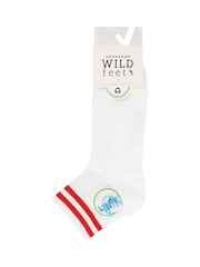 Wild Feet White Cushioned Sports With Arch Support Ankle Socks 6 Pack - Image 5 of 5