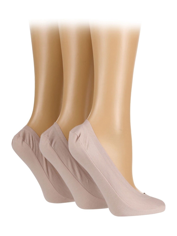 Caroline Gardner Nude Low Cut No Show Socks 3 Pack - Image 1 of 4 Caroline Gardner Nude Low Cut No Show Socks 3 Pack - Image 1 of 4
