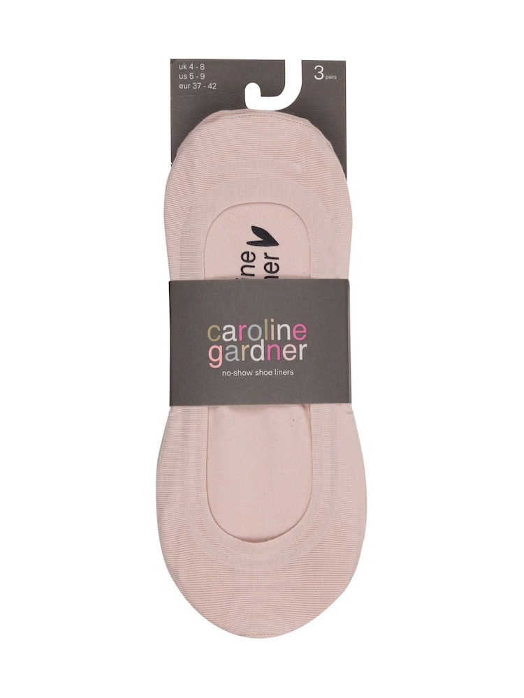 Caroline Gardner Nude Low Cut No Show Socks 3 Pack - Image 2 of 4 Caroline Gardner Nude Low Cut No Show Socks 3 Pack - Image 2 of 4