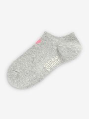 Caroline Gardner Grey Super Low Cut Trainer Socks 3 Pack with Heart Motif - Image 2 of 4